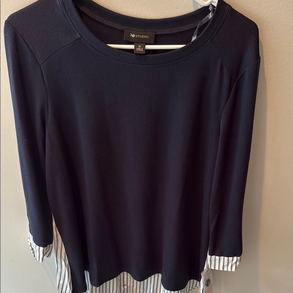 AB Studio Navy Blue Women's Top size Medium
